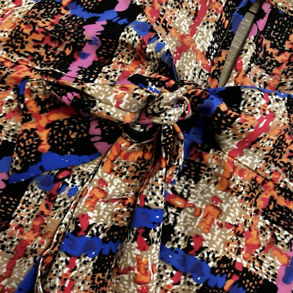 J. Crew Collection Blouse Womens Size 6 100% Silk‎ Bright Career Long Sleeve
